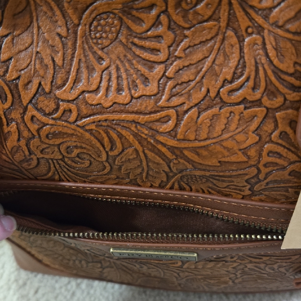 FRYE AND CO. Brown Embossed Shoulder Bag - Picture 11 of 16